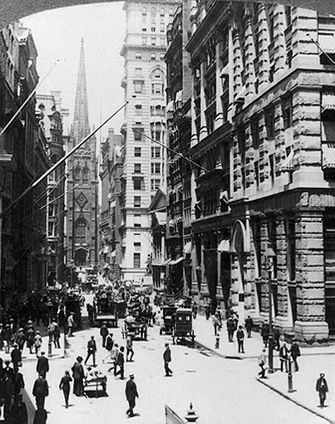 Wall Street Trinity Church New York 1910 Photo Print