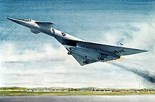 XB-70 / XB-70A Aircraft Takeoff Painting Photo Print for Sale