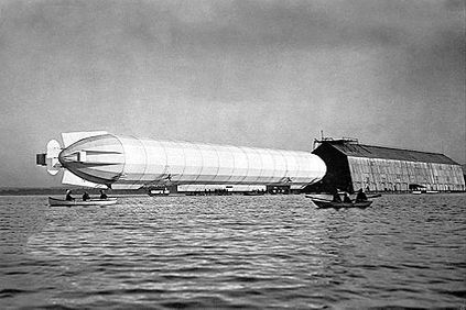 Zeppelin Airship / Blimp Entering Hangar Photo Print
