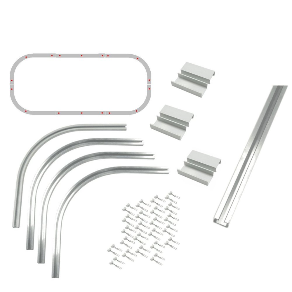 Clawfoot Tub Ceiling Mount Shower Curtain Track Kit