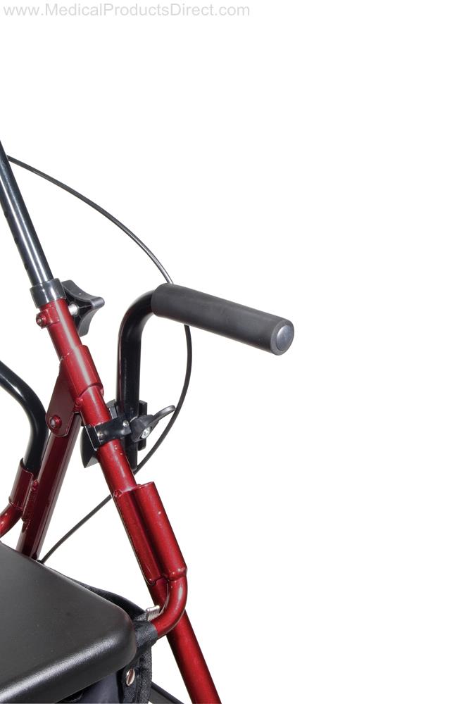 Drive Duet Dual Function Transport Wheelchair Walker Rollator, Burgundy