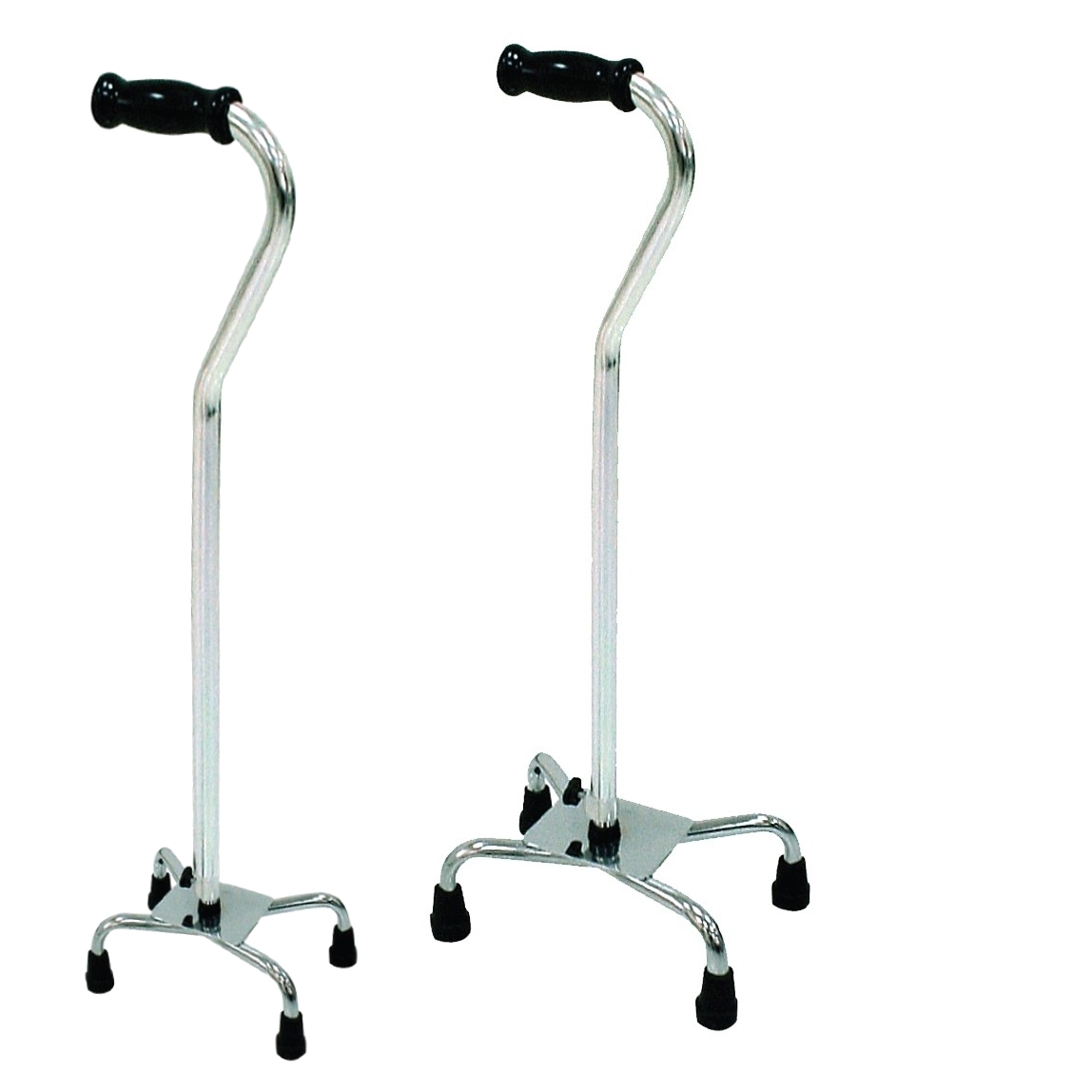 Heavy Duty Quad Cane, 500 lbs Capacity, Large or Small Base