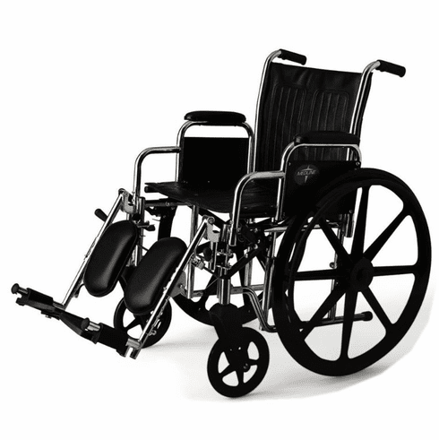 15A17603 Medline 2000 Wheelchairs -1 Each / Each 18" Rem DLA, Leg Rest, Black Medline  brand MDS806300D