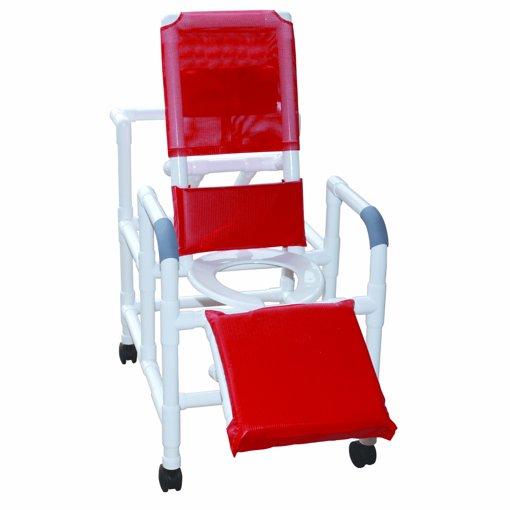 Reclining Shower Chair, 20" Wide with Legrest