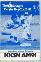 1982 Seattle Mariners Pocket Schedule