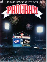 1984 CHICAGO WHITE SOX Game Program
