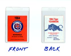 1984 Detroit Tigers Pocket Schedule