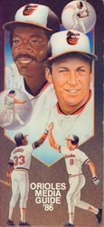 1986 Baltimore Orioles Media Guide