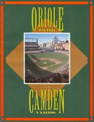 1992 Baltimore Orioles Game Program, First Edition  
