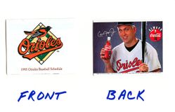 1995 Baltimore Orioles Pocket Schedule