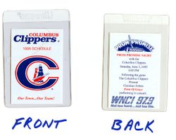 1995 Columbus Clippers Pocket Schedule