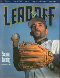 1996 Milwaukee Brewers Game Program, FERNANDO VINA Cover