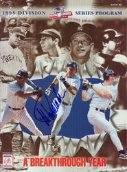 1998 AL Divisional Series Game Program (JORGE POSADA Signed)