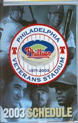 2003 Philadelphia Phillies Pocket Schedule
