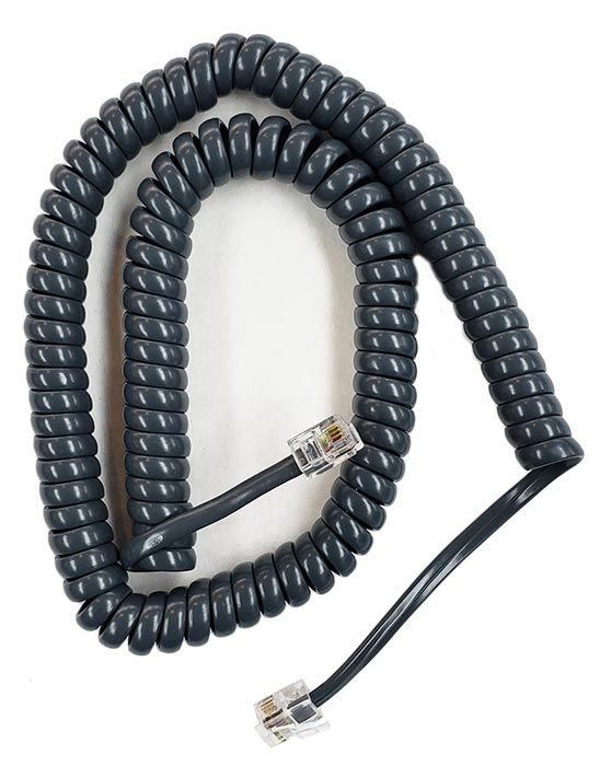 Standard Length Purple Gray Handset Cords (HCGR0412) 5 Pack
