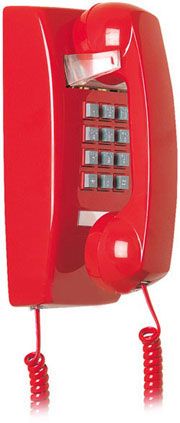 2554 Basic Wall Mount Phone (Red)