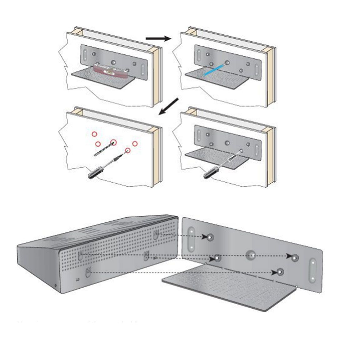 Cisco 8821 Multicharger Wall Mount Kit (CP-MCHGR-8821-WMK=)