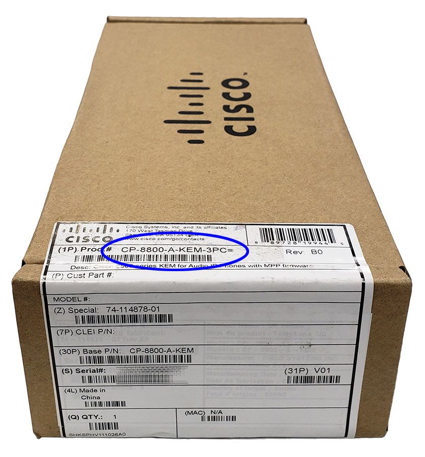 Cisco 8851/8861 Key Expansion Module with Multiplatform Firmware (CP-8800-A-KEM-3PC=)