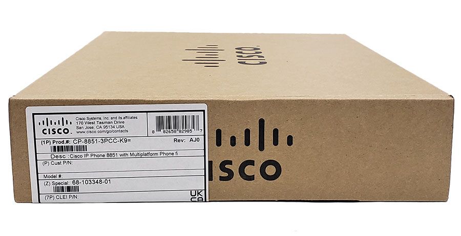 Cisco 8851 IP Phone with Multiplatform Firmware and Power Cube 4 (CP-8851-3PW-NA-K9=)