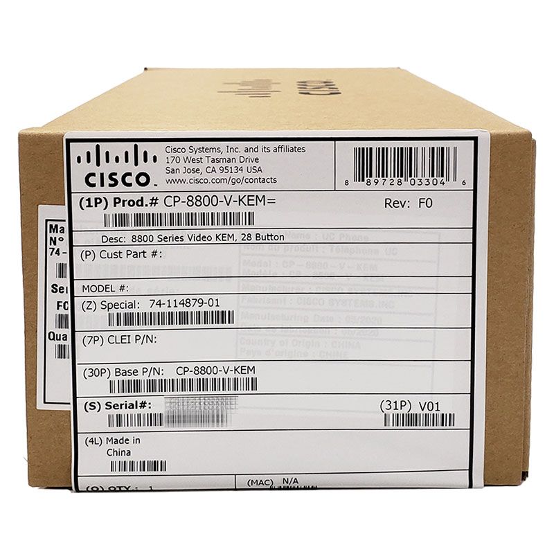 Cisco 8865 Key Expansion Module (CP-8800-V-KEM=)