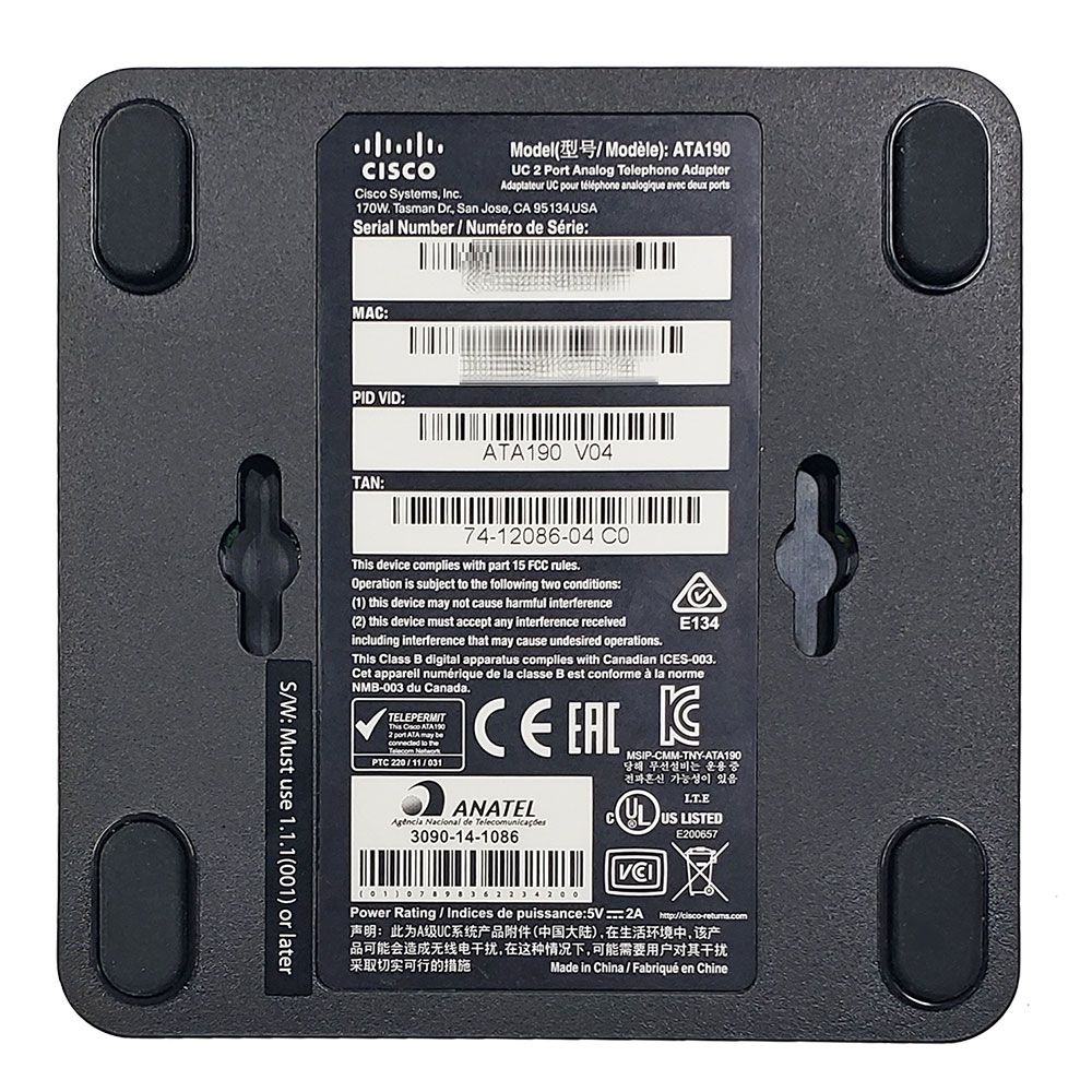 Cisco ATA190 Analog Telephone Adapter