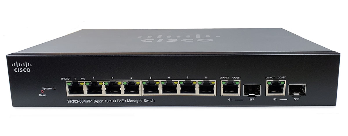 Cisco SF302-08 マネージドスイッチ SRW208P-K9 Cisco SF302-08P SRW208P-K9 V02 8-Port 10/100 PoE Managed Switch