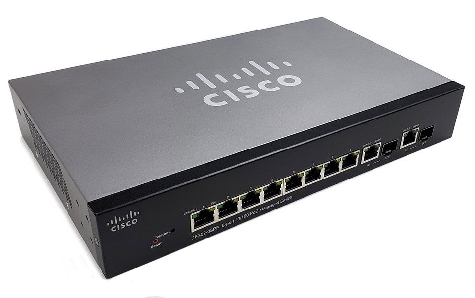 Cisco SF302-08PP 8-Port PoE+ Managed Switch (SF302-08PP-K9-NA)