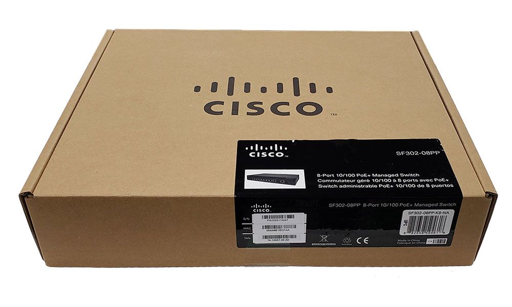 Cisco SF302-08PP 8-Port PoE+ Managed Switch (SF302-08PP-K9-NA)