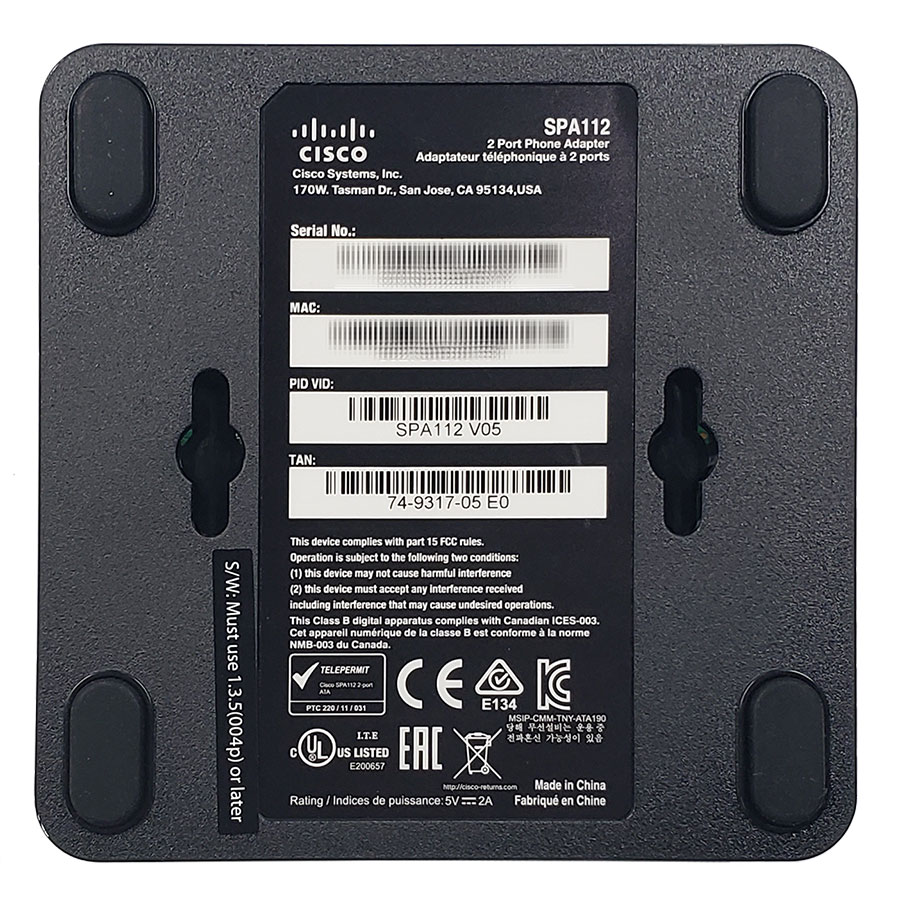 Cisco SPA112 デュアルFXSポート電話アダプター Cisco SPA112 2-Port Phone Adapter (SPA112)