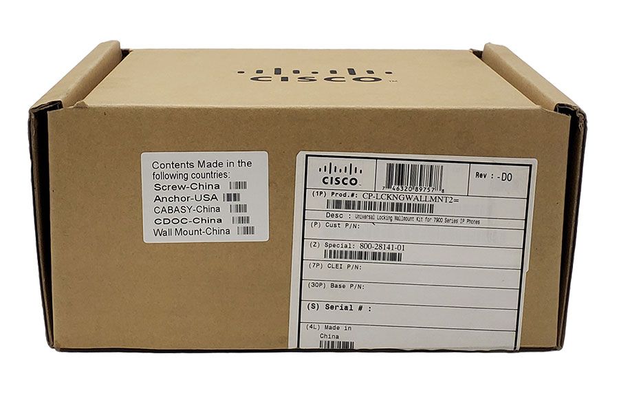 Cisco Universal Locking Wallmount Kit for 7900 Series (CP-LCKNGWALLMNT2=)