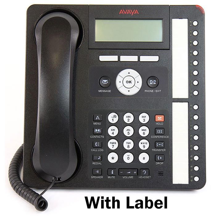 English Text Label for Avaya 1408, 1416, 1608-I, and 1616-I Global Phones