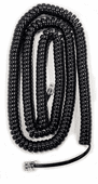 Extended Length Gloss Black Handset Cords (HCBK0125) 5 Pack
