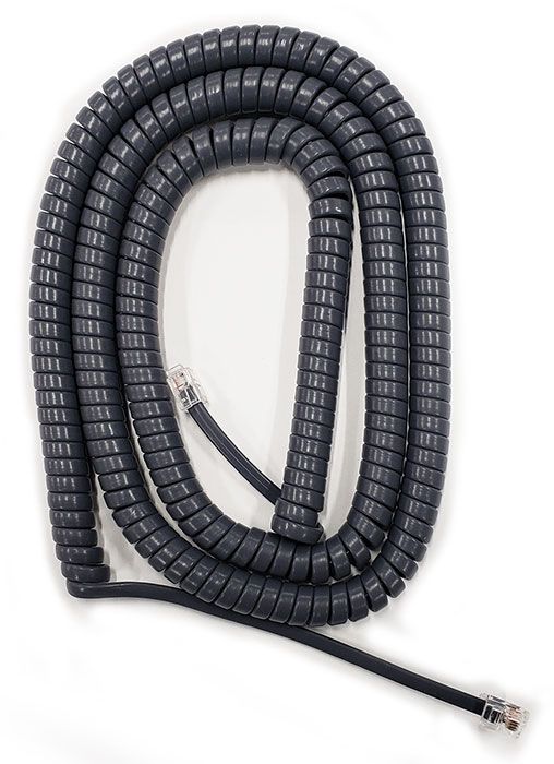 Extended Length Purple Gray Handset Cords (HCGR0425) 5 Pack