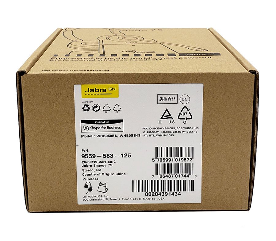 Jabra Engage 75 Stereo Wireless Headset (9559-583-125)