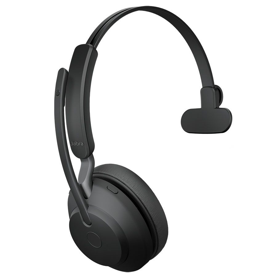 Jabra Evolve2 65 MS Teams Mono Wireless Headset w/Charging Stand (26599-899-989, USB-A)