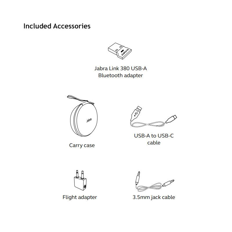 Jabra Evolve2 85 UC Stereo Wireless Headset (28599-989-999, USB-A)
