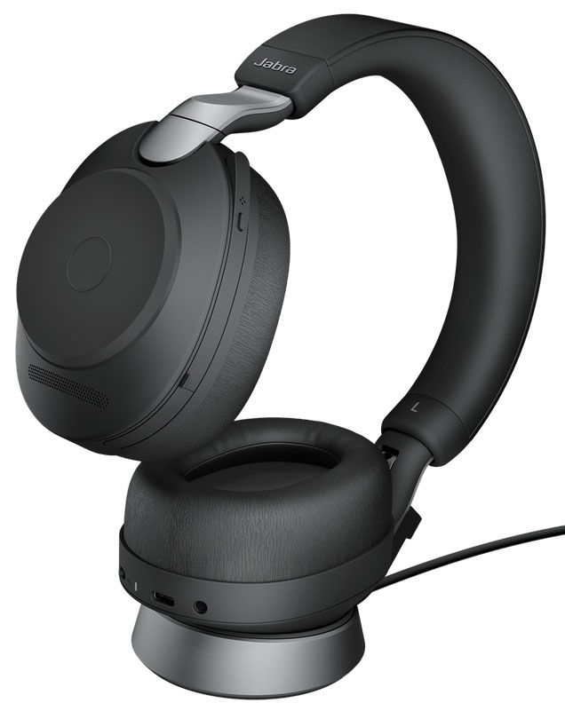 Jabra Evolve2 85 UC Stereo Wireless Headset w/Charging Stand (28599-989-989, USB-A)