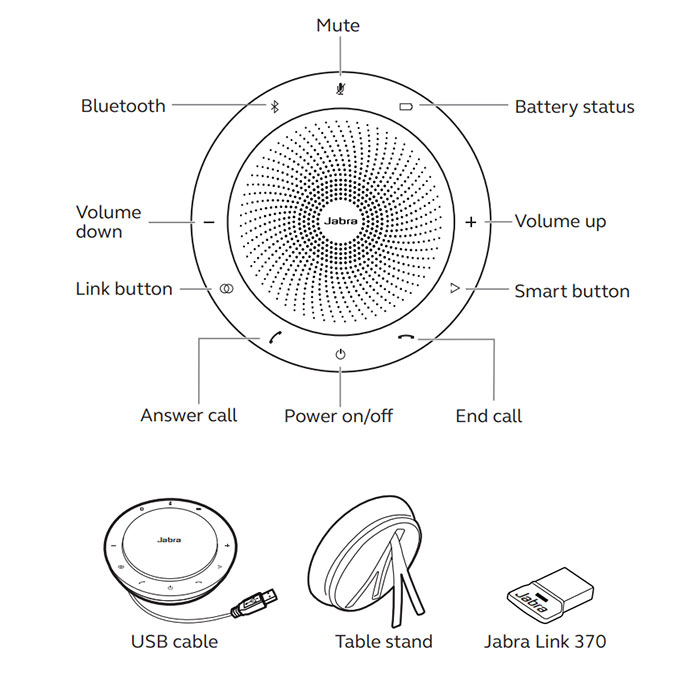 Jabra Speak 710+ UC Personal Speakerphone (7710-409)