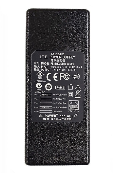 Original I.T.E Ethernet Power Supply Adapter PENB1020B4800N02 48V 0.35A Original I.T.E Ethernet Power Supply Adapter PENB1020B4800N02 48V 0.35A