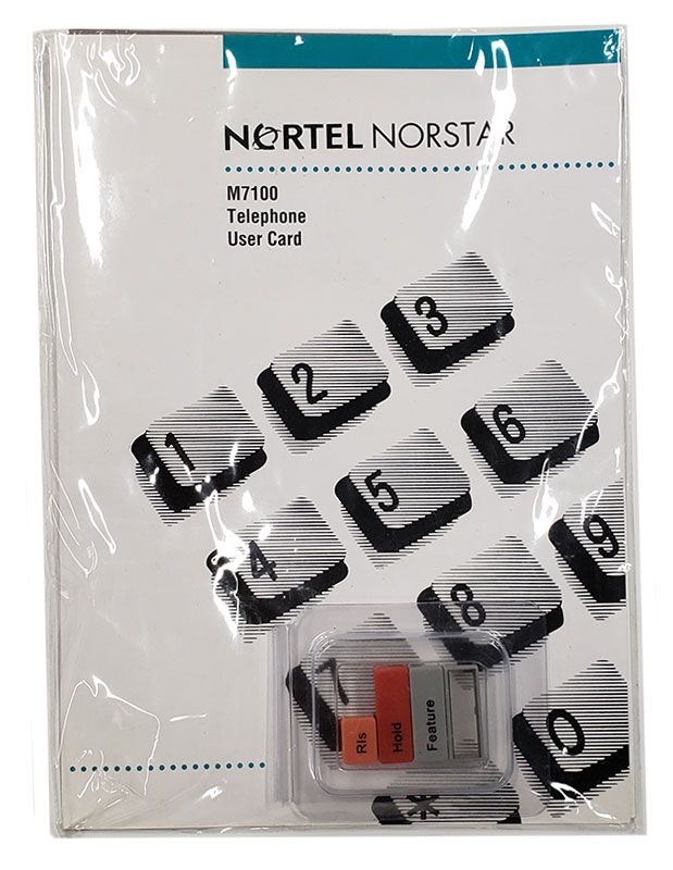 Norstar M7100 Button Set, Feature Card w/Overlay, and Literature Pack