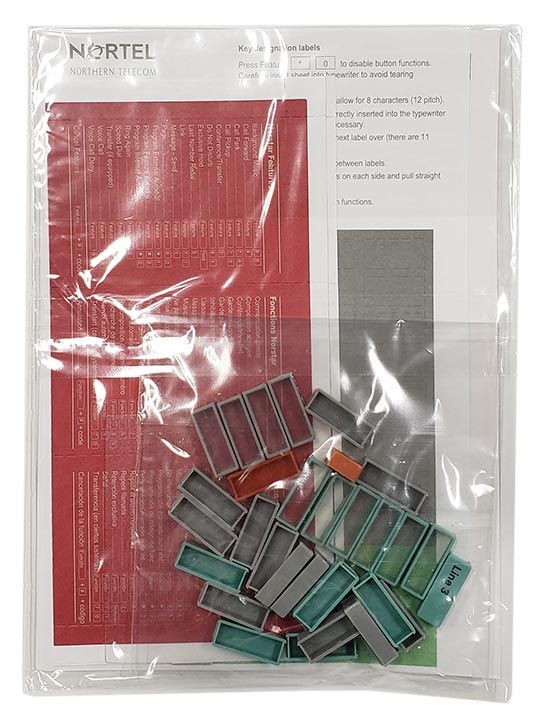 Norstar M7324 Button Set, Labels, Feature Card w/Overlay, and Literature Pack