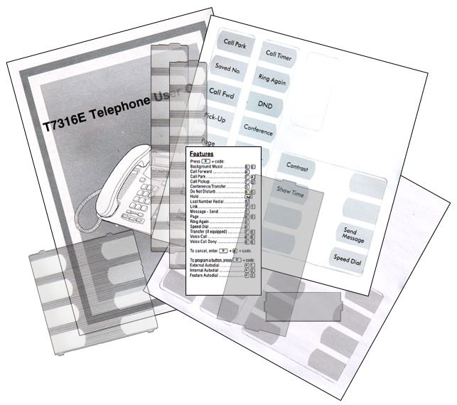 Norstar T7316E User Guide and Overlay (Lit Pack)