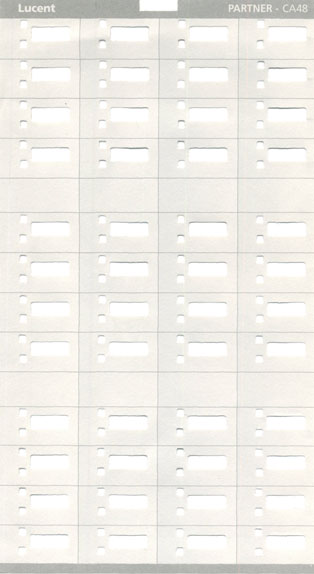 Partner Call Assistant (CA-48) Telephone Labels (10 labels)