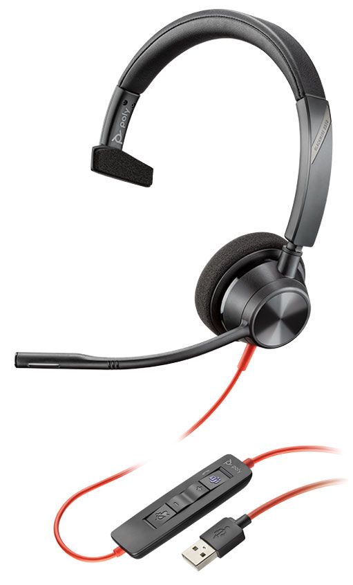 Plantronics Blackwire 3310-M USB-A Headset (212703-101, BW3310-M)