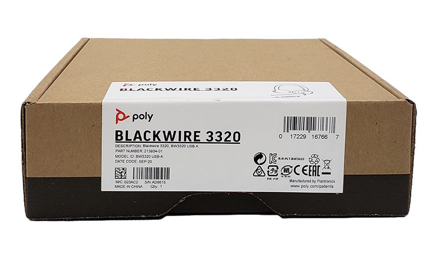 Plantronics Blackwire 3320 USB-A Headset (213934-101, BW3320)