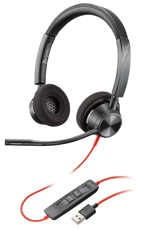 Plantronics Blackwire 3320 USB-A Headset (213934-101, BW3320)