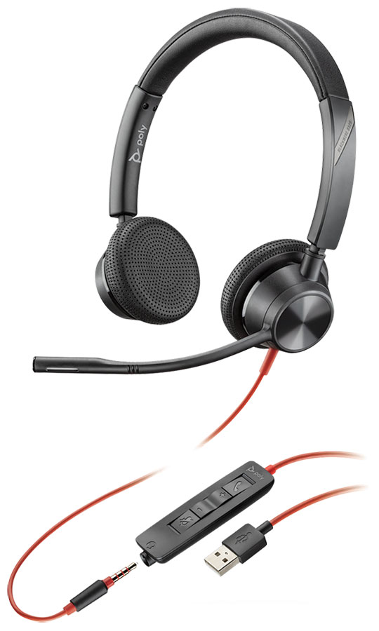 Plantronics Blackwire8225 ヘッドセット USB-C＆A Poly Blackwire BW8225 UC Headset | Buy Poly BW8225 214406-01
