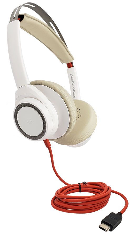 Plantronics Blackwire 7225 USB-C Headset, White (211155-01, BW7225)