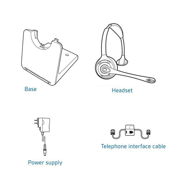 Plantronics CS510 Wireless Headset Package for Yealink IP Phones (EHS40)