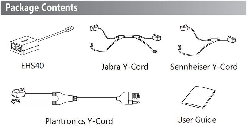 Plantronics CS520 Wireless Headset Package for Yealink IP Phones (EHS40)